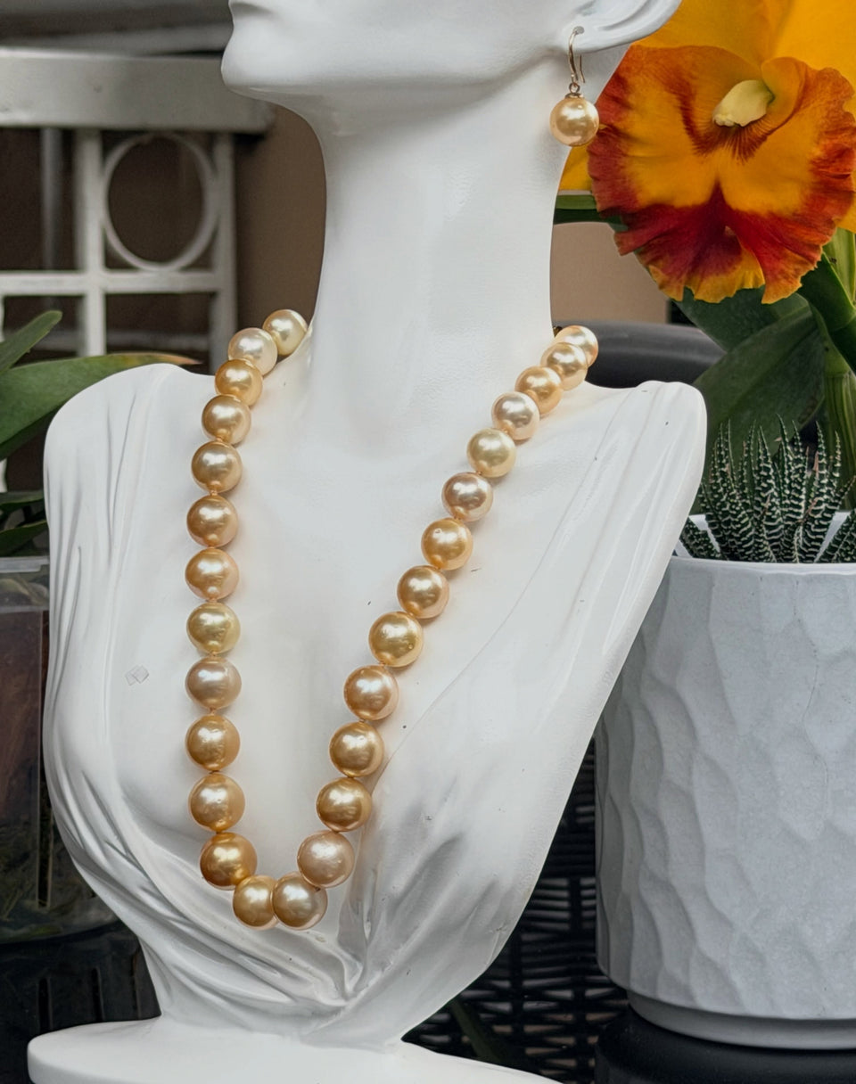 12–14mm Champagne South Sea Pearl Choker