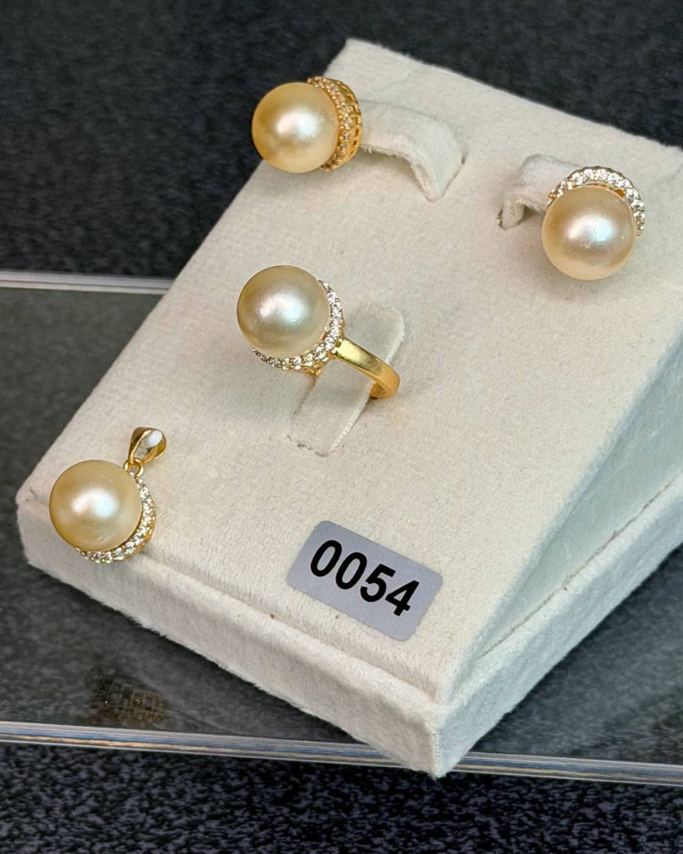 12mm Champagne South Sea Pearl Set