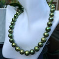 12–14mm Pistachio Green South Sea Pearl Choker Necklace
