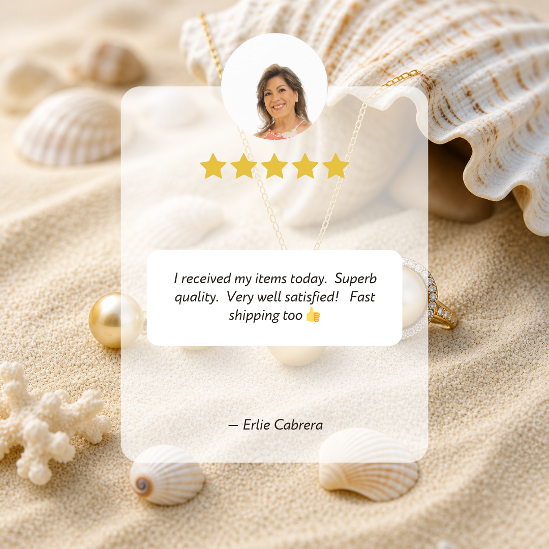 5 star review and recommendation of L's Pearls from Facebook costumers