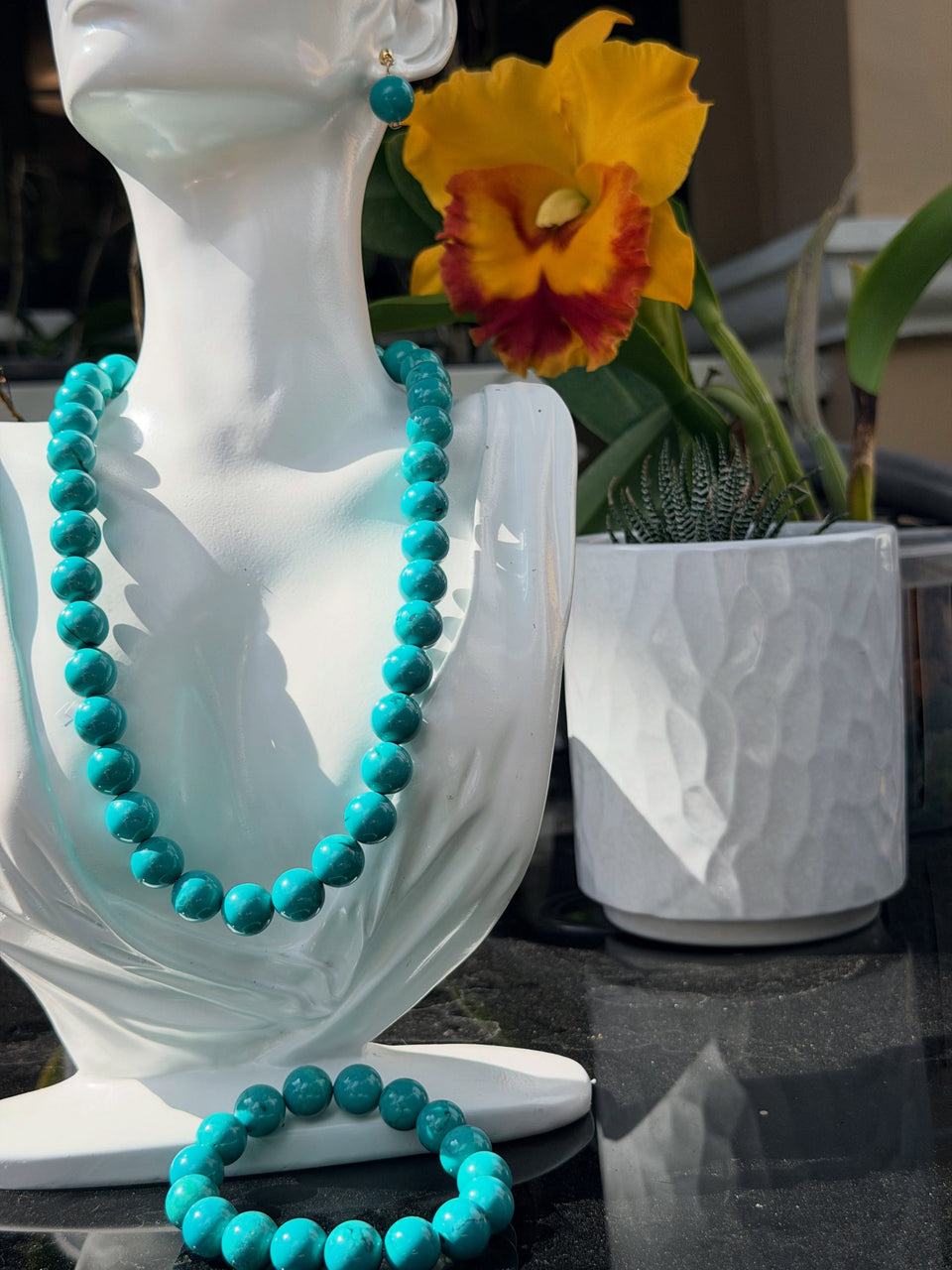 TURQUOISE Set necklace earrings bracelet